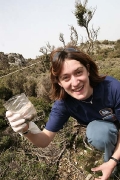 Jeanne the goat poo collector