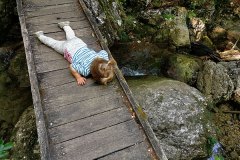 same bridge, same hole, same pose, different kid, 2 years later