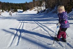 on XC skis, day two