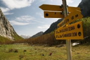 4th meadow signpost, Grbaja valley