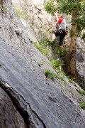 Andrej in Geronimo (5c), Radlje ob Dravi, July, Â©Jonna