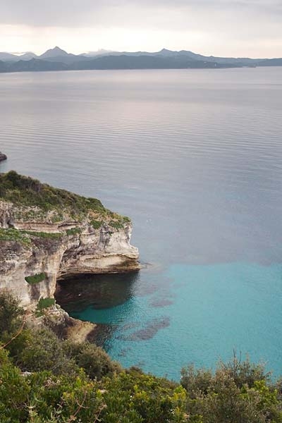 on a coastal trail towards St. Florent from Plage Cadarelli