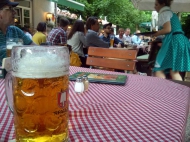quick detour from ICCES, Germany vs. USA in Osterwald biergarten, MÃ¼nchen
