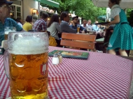 quick detour from ICCES, Germany vs. USA in Osterwald biergarten, MÃ¼nchen