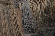 basalt columns formed by cooling lava flow around Litlanesfoss
