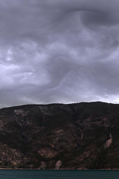 weird swirling cloud formations above Ã…rdalsfjorden/LÃ¦rdalsfjorden