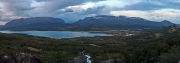 late night walk for a view of Sjodalsvatnet, SikkildalshÃ¸a (1778m) & HeimdalshÃ¸e (1843m)