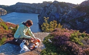 breakfast with a windy view, Uglepollen, Sotra island