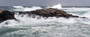 beautiful waves breaking around Gryteberget, KarmÃ¸y island