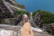 dealing with aversion to exposed heights... Preikestolen rock @ 604m above the fjord