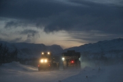 construction at FlÃ¦vatn continues regardless of weather conditions, Â©N