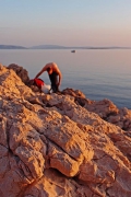 November sunset swim, Stara Baška, Krk island Â©Jonna