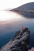 November sunset swim, Stara Baška, Krk island