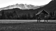 sunrise on Weissensee, Hochtristen (2536m) in the background, Jul.28th