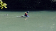 that's how you doggy paddle.... Sava Bohinjka @ Bodešče, May 24th Â©Jonna