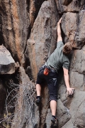 Barranco de las Hiedras, Arico Viejo, a lesson in making a 4c look hard Â©Jonna