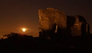 moonlit castle, Aberystwyth