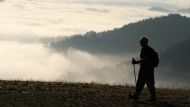 grandpa on a morning walk, Osolnik, Dec.15