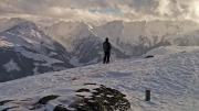 setting sun behind a snow storm, Zillertal Arena, ski day #10, Feb.2nd