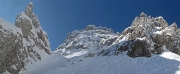 the end around the corner but too steep for the soft snow, turning point day 2. Begunjska Vrtača, Mar. 20th