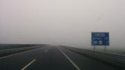 fog made the flat Hungarian part of the journey a little less depressing Â©Jonna